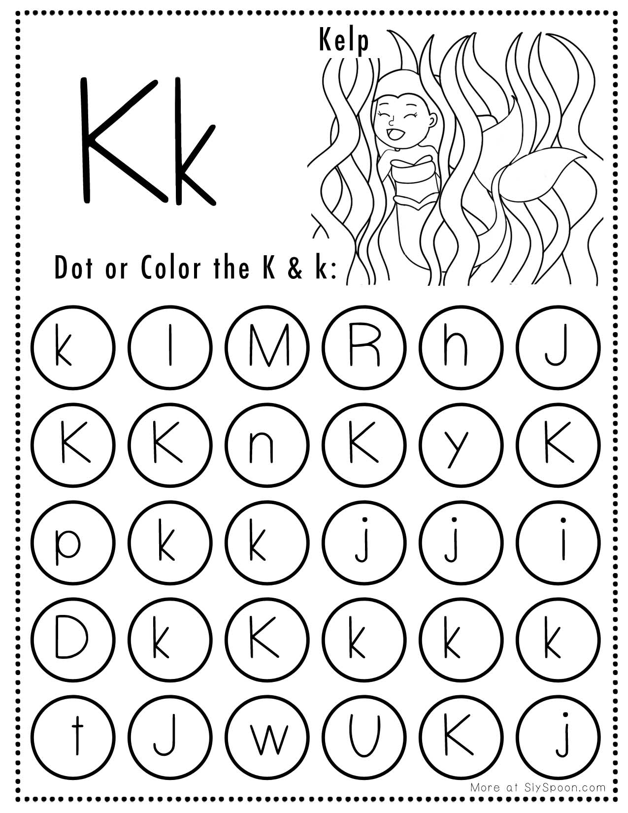 Letter Kk Tracing Worksheet Printables