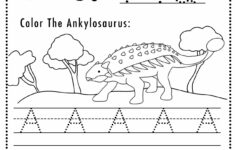 Free Letter A Tracing Worksheets Dinosaur Themed Sly Spoon