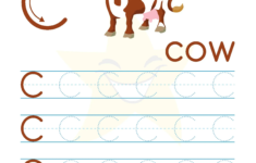 Free Letter C Tracing Sheets Cute Cat Cow Car Designs Kids Love