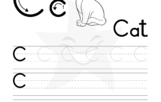 Free Letter C Tracing Sheets Cute Cat Cow Car Designs Kids Love