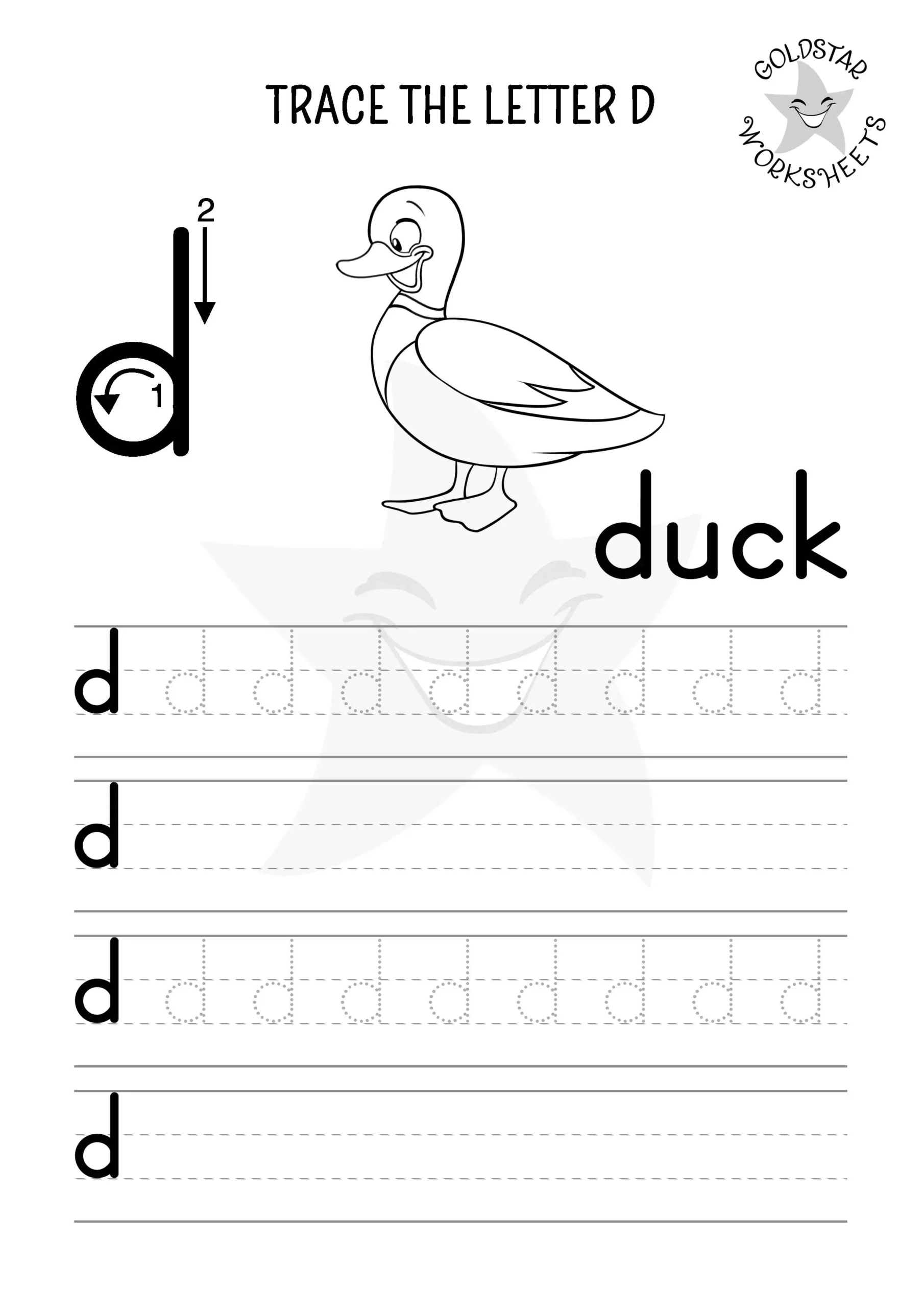 Letter D Tracing Worksheets Pdf
