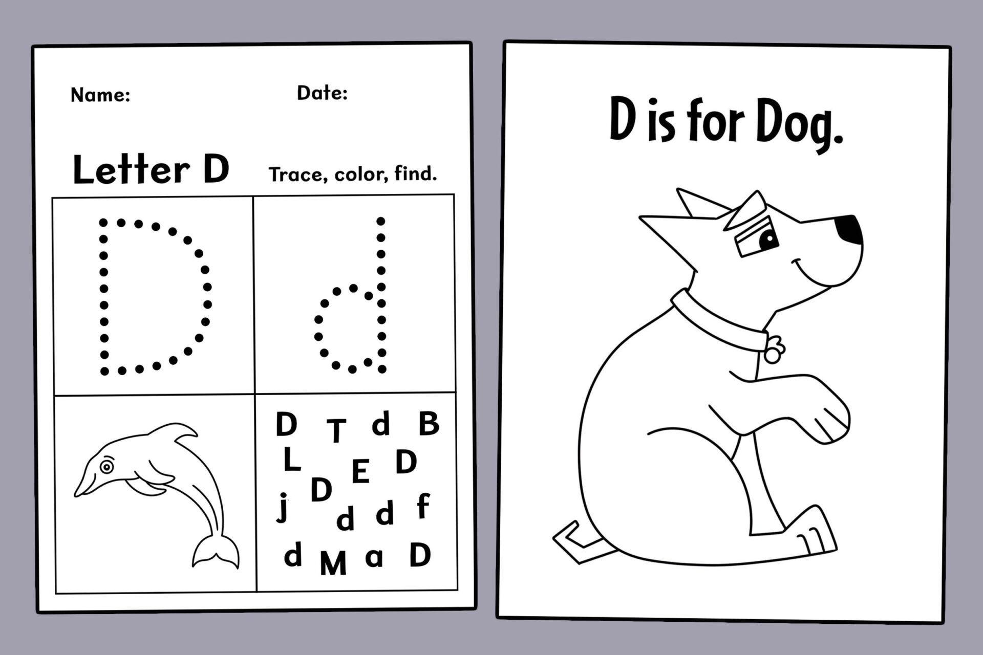 Worksheet Tracing Letter D Printables