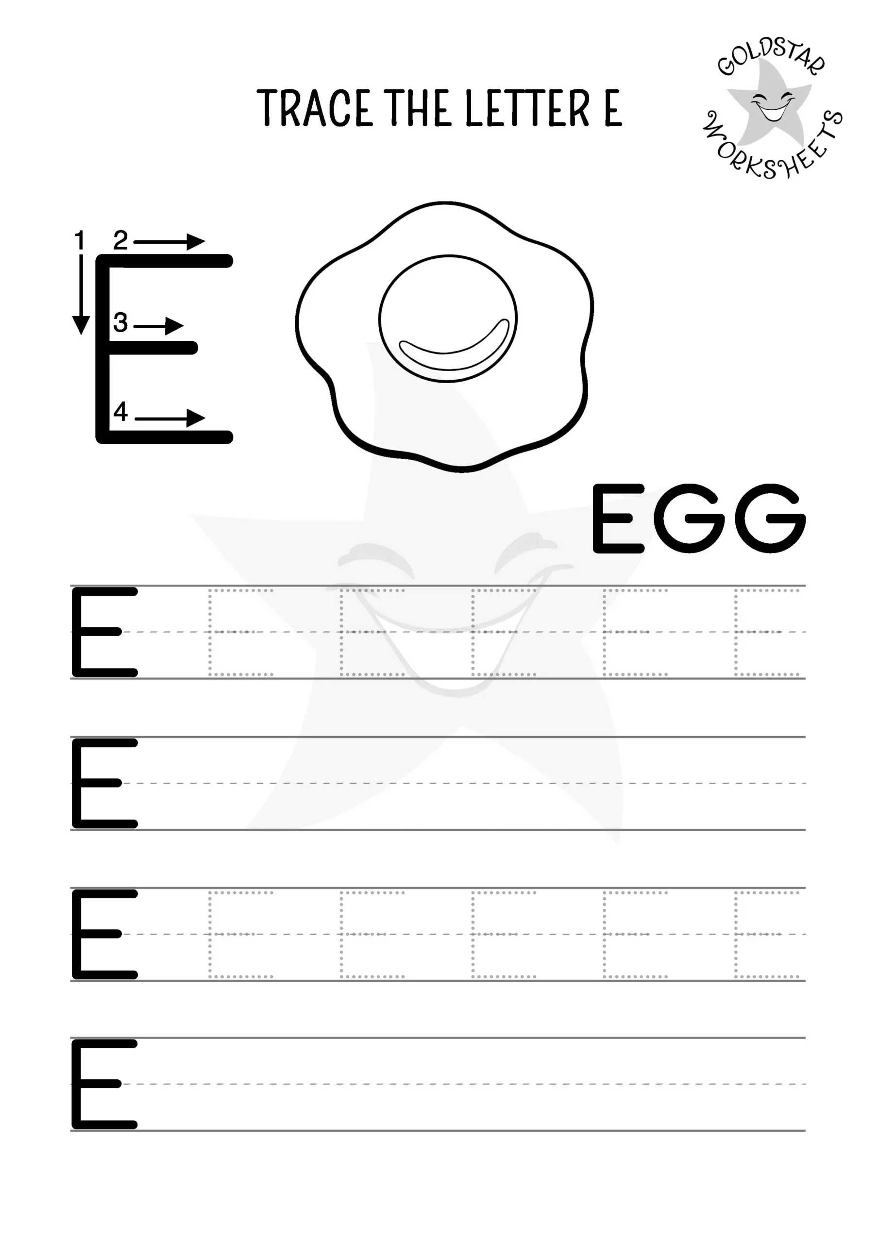 Free Letter E Tracing Worksheets Cute Fun Ideal For Preschool 