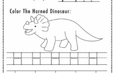 Free Letter H Tracing Worksheet Printable Dinosaur Themed Sly Spoon