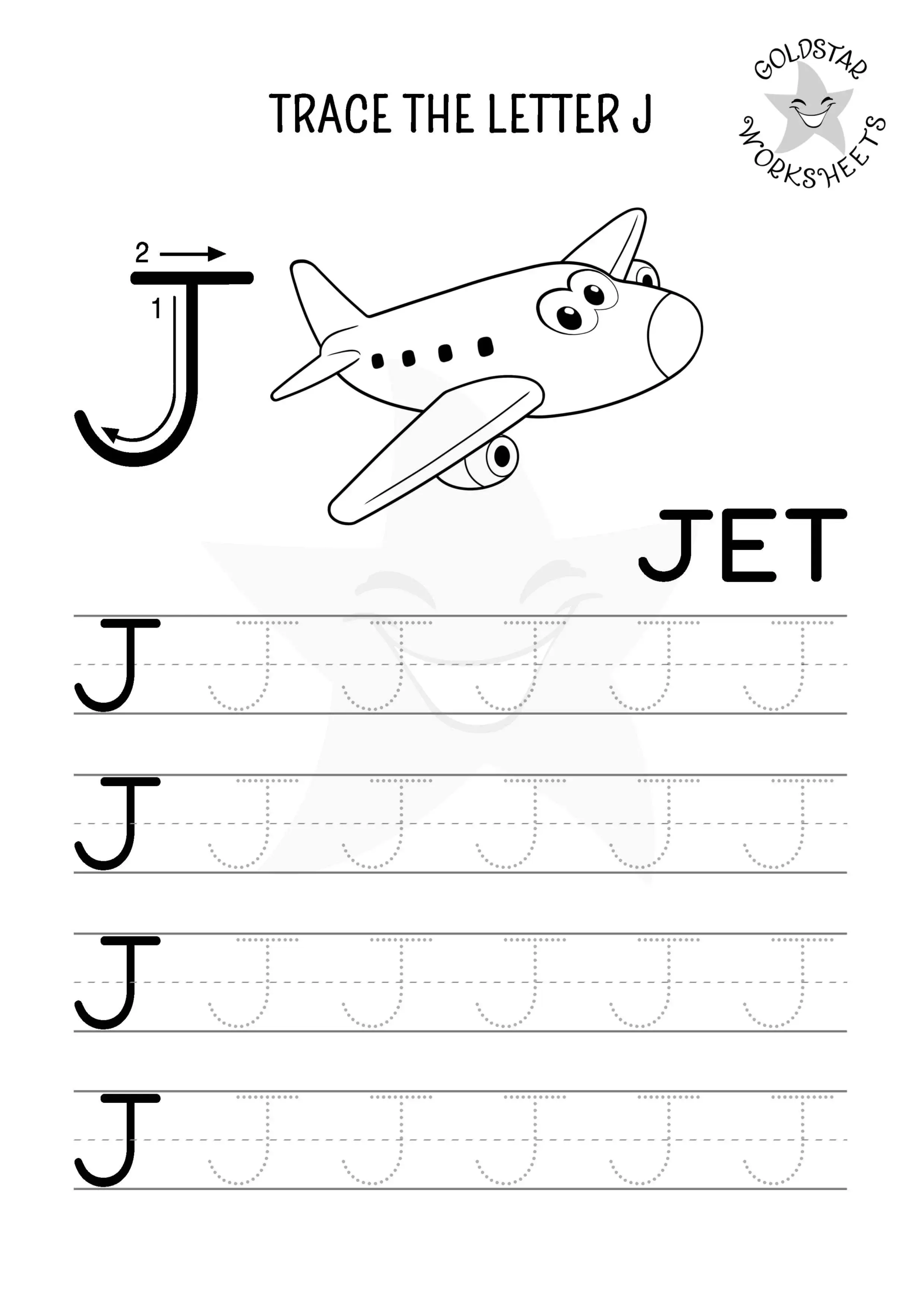 Free Letter J Tracing Worksheets Fun Educational For Kids 