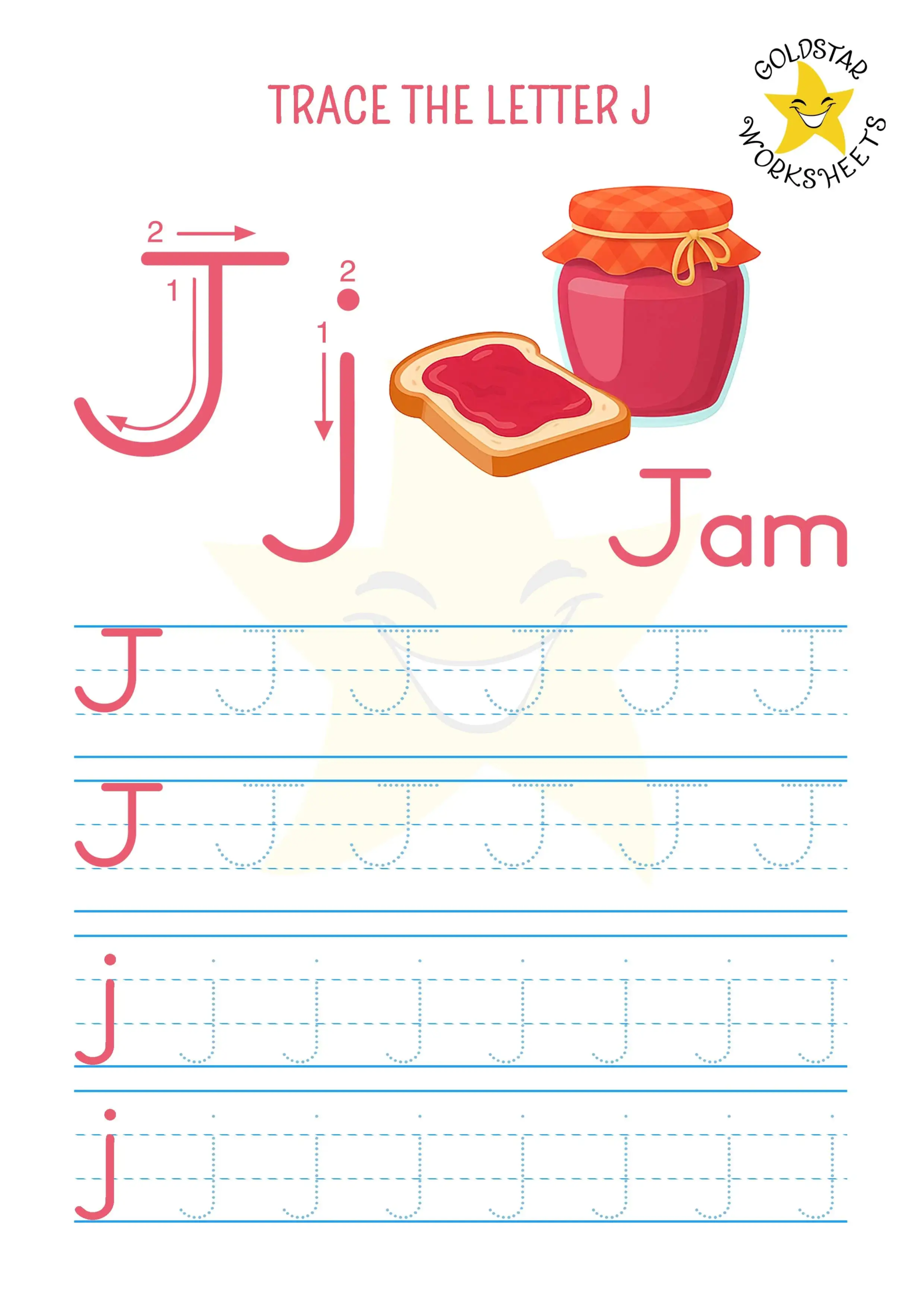Free Letter J Tracing Worksheets Fun Educational For Kids 