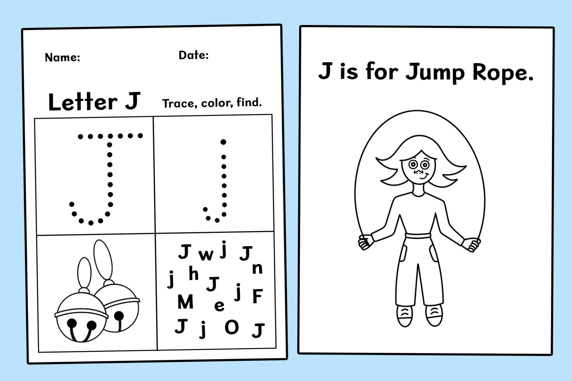 FREE Letter J Worksheets For Preschool The Hollydog Blog