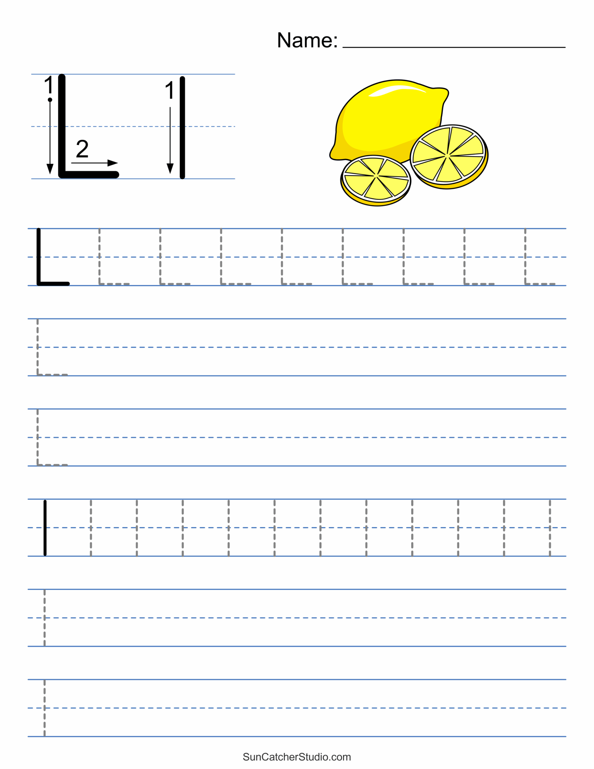 Free Letter L Worksheets For Preschool The Hollydog Blog Worksheets Library