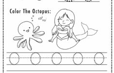 Free Letter O Tracing Worksheet Printable Mermaid Themed Sly Spoon