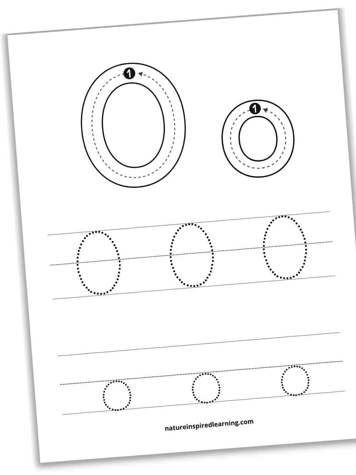 Free Letter O Tracing Worksheets Nature Inspired Learning