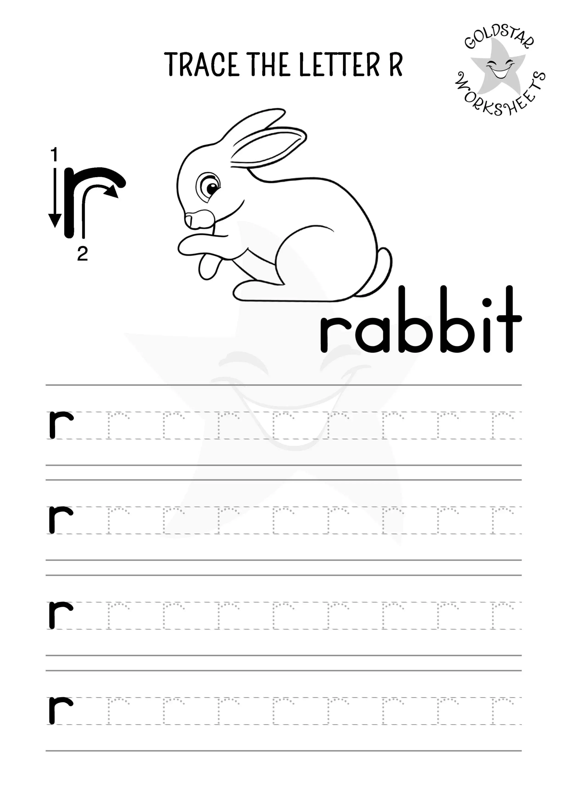 Free Letter R Tracing Worksheets