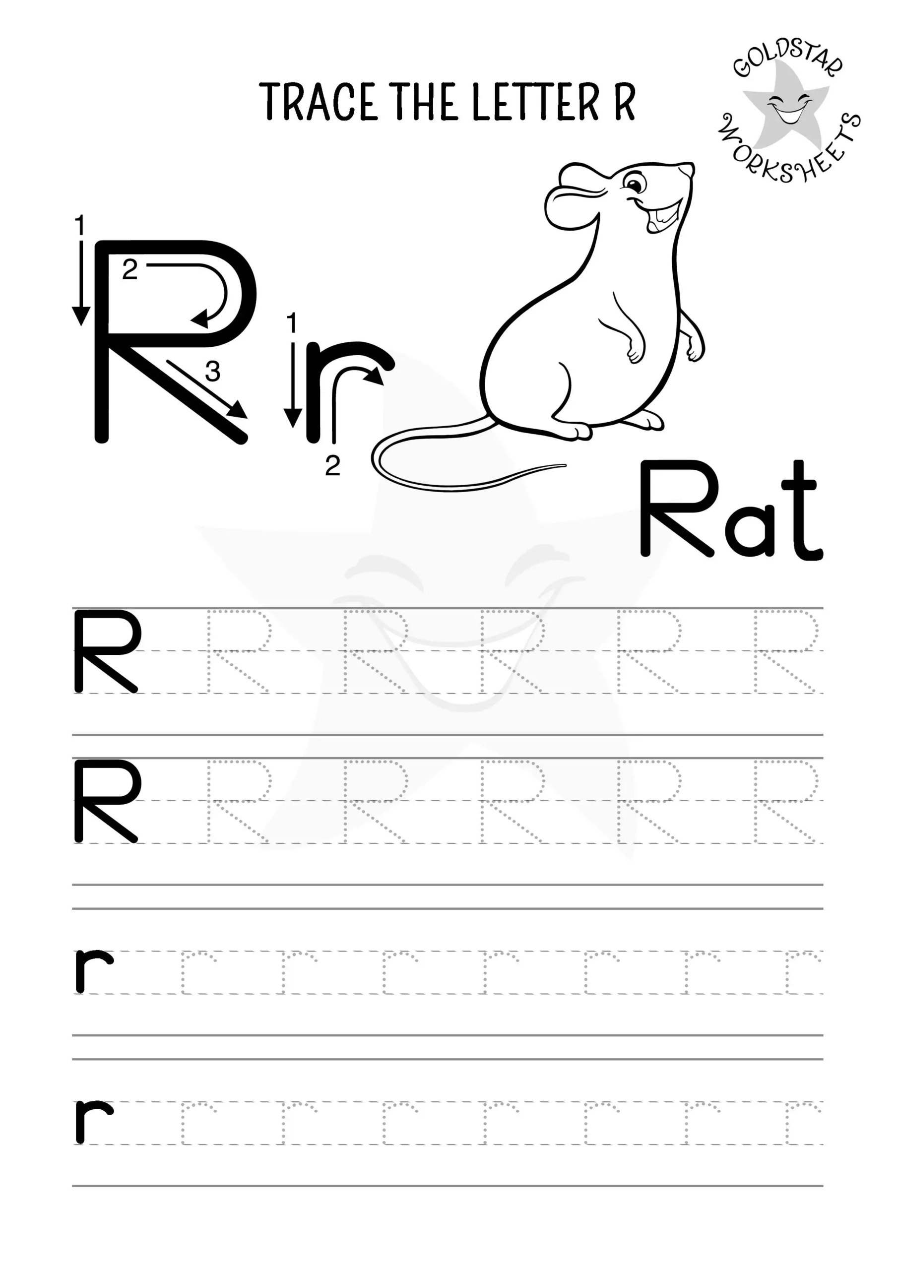 Free Letter R Tracing Worksheets Kids Love Our Cute Pictures 