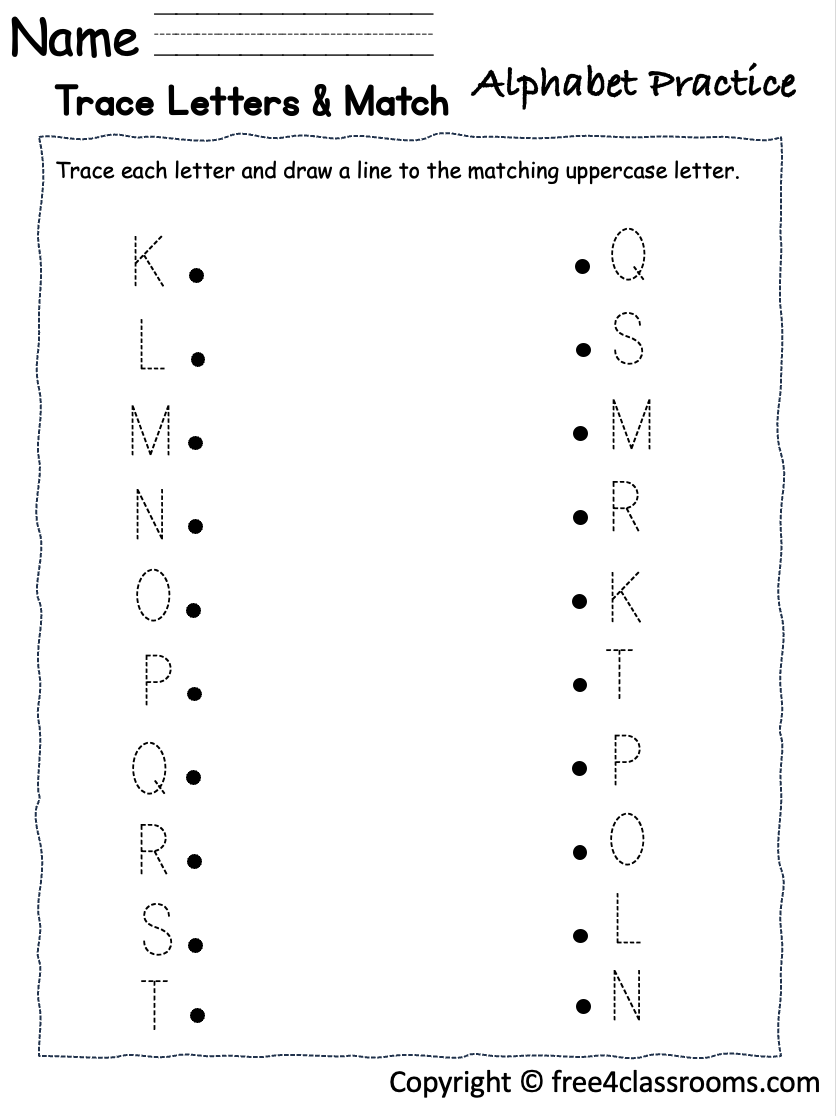 Free Letter Tracing Worksheets For Preschool
