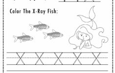 Free Letter X Tracing Worksheet Printable Mermaid Themed Sly Spoon