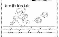 Free Letter Z Tracing Worksheet Printable Mermaid Themed Sly Spoon