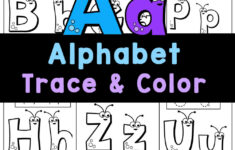 FREE Printable ABC Alphabet Trace And Color Worksheets