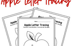 Free Printable Apple Letter Tracing Worksheets The Keeper Of The Memories