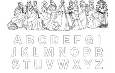 Free Printable Disney Alphabet Coloring Pages Tulamama