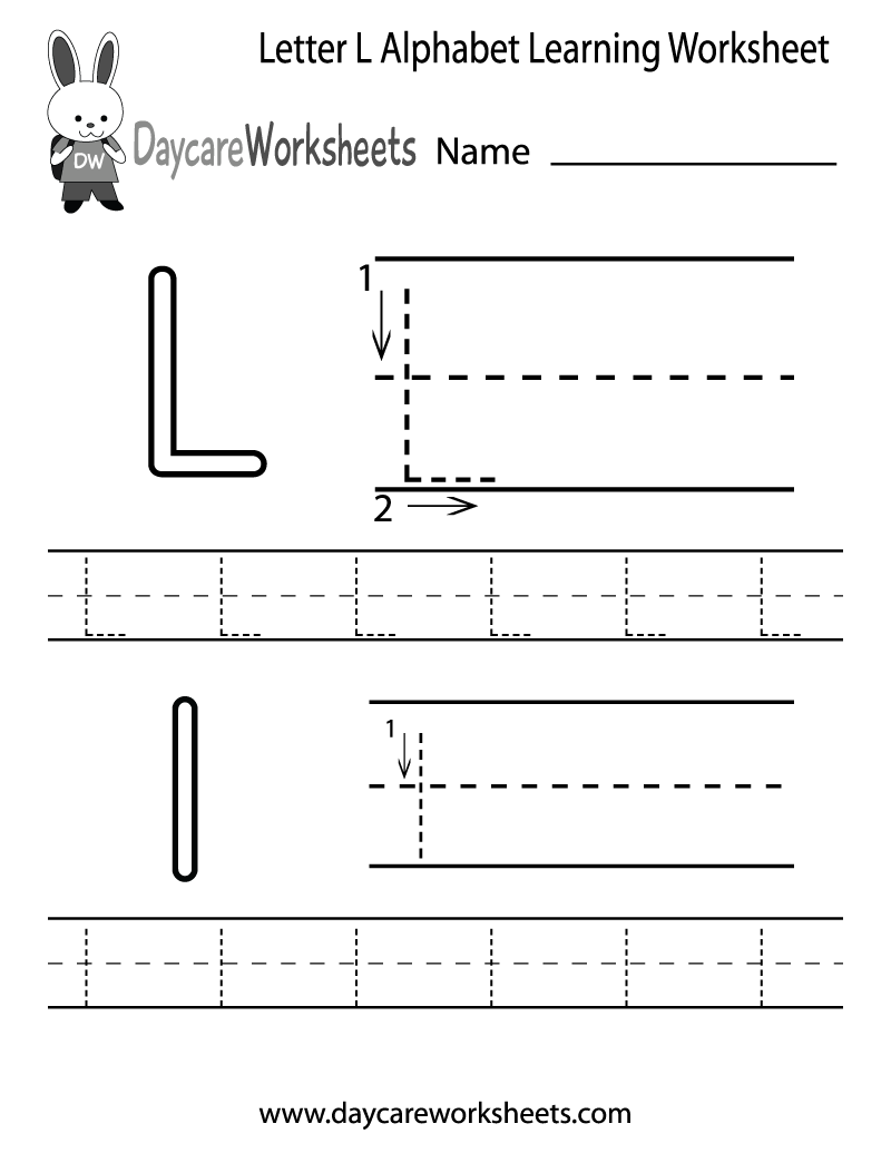 Free Printable Worksheets Tracing The Letter Ll