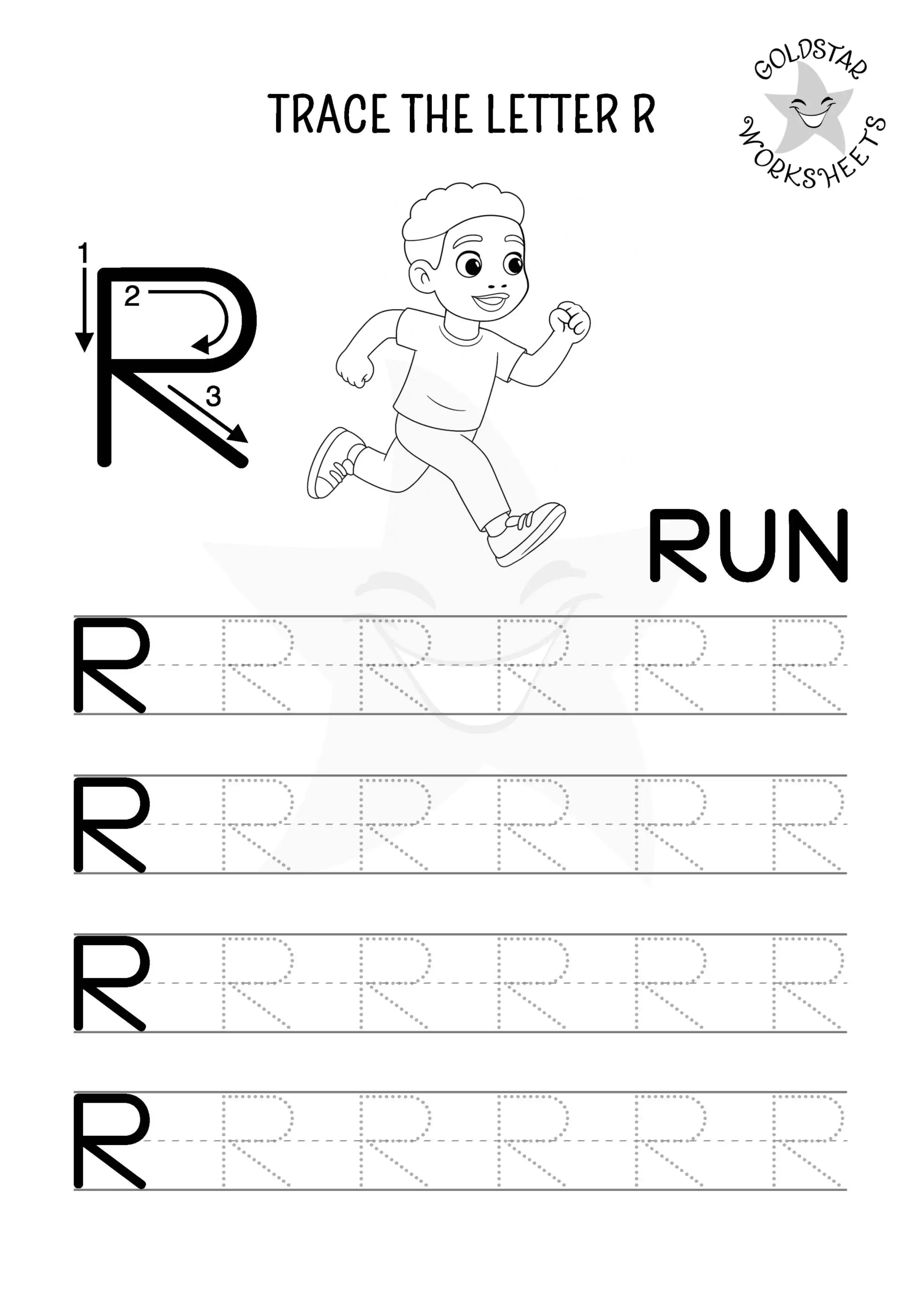 Tracing Big Letters Worksheet Printables