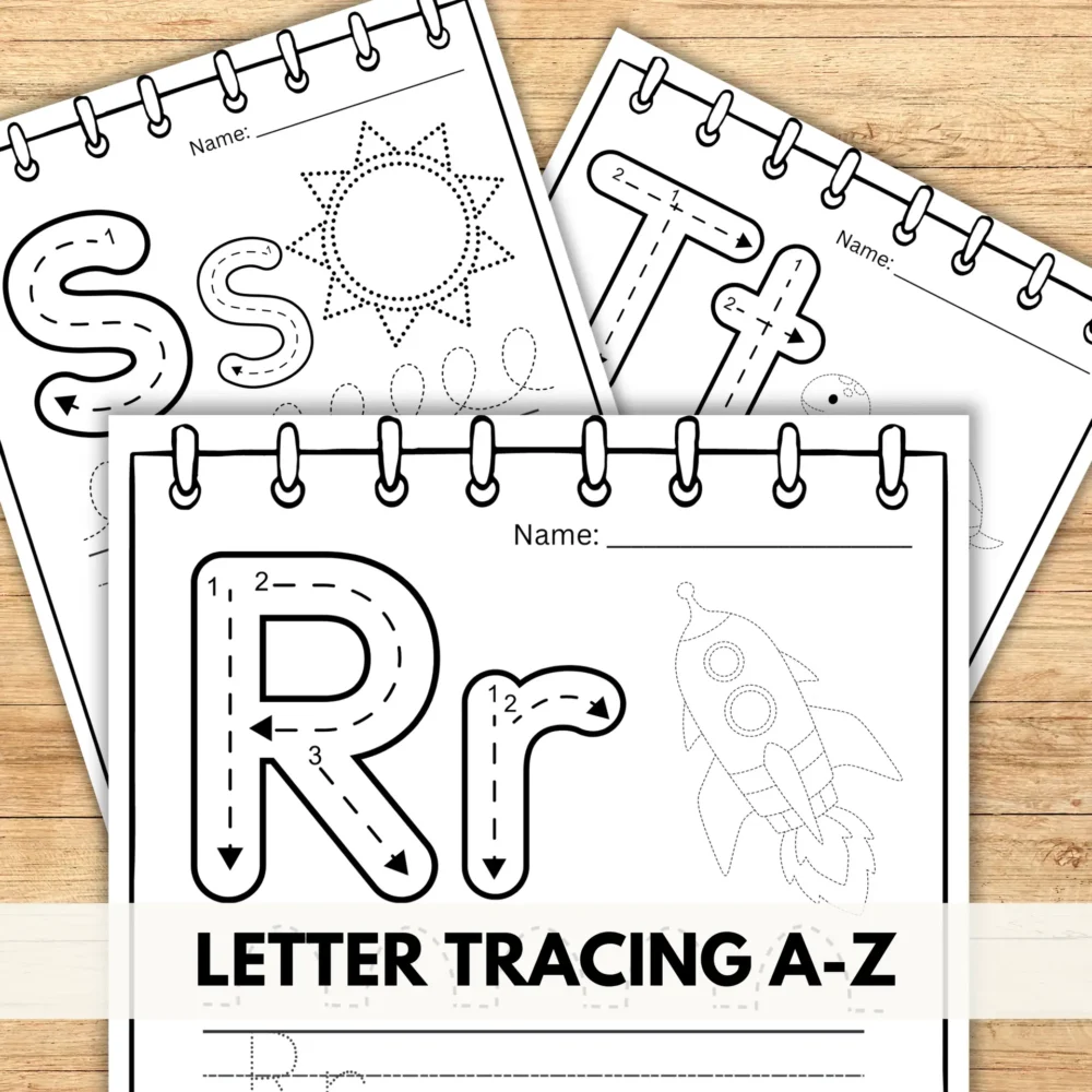 Fun Alphabet Tracing Printable Worksheet Book Simple Mom Project Store
