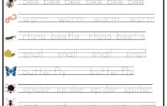 Insects Bugs Word Tracing Worksheet Ezpzlearn