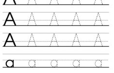 Letter A Tracing Worksheet PDF Archives About Preschool Worksheets Library