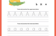 Letter A Tracing Worksheets For Preschool