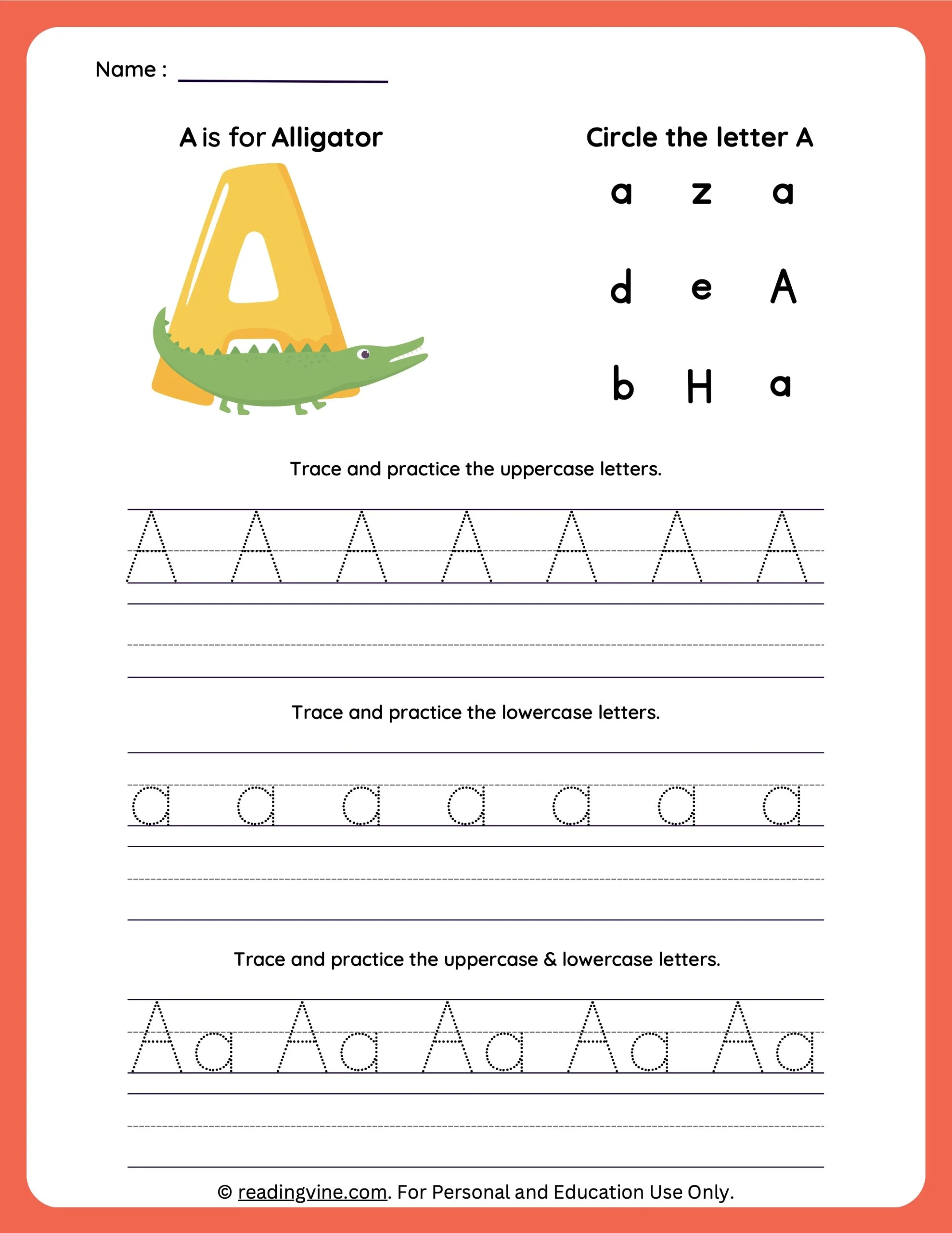 Writing And Tracing Letters Worksheet