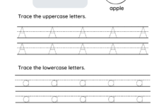 Letter A Tracing Worksheets For Toddlers And Preschool Children
