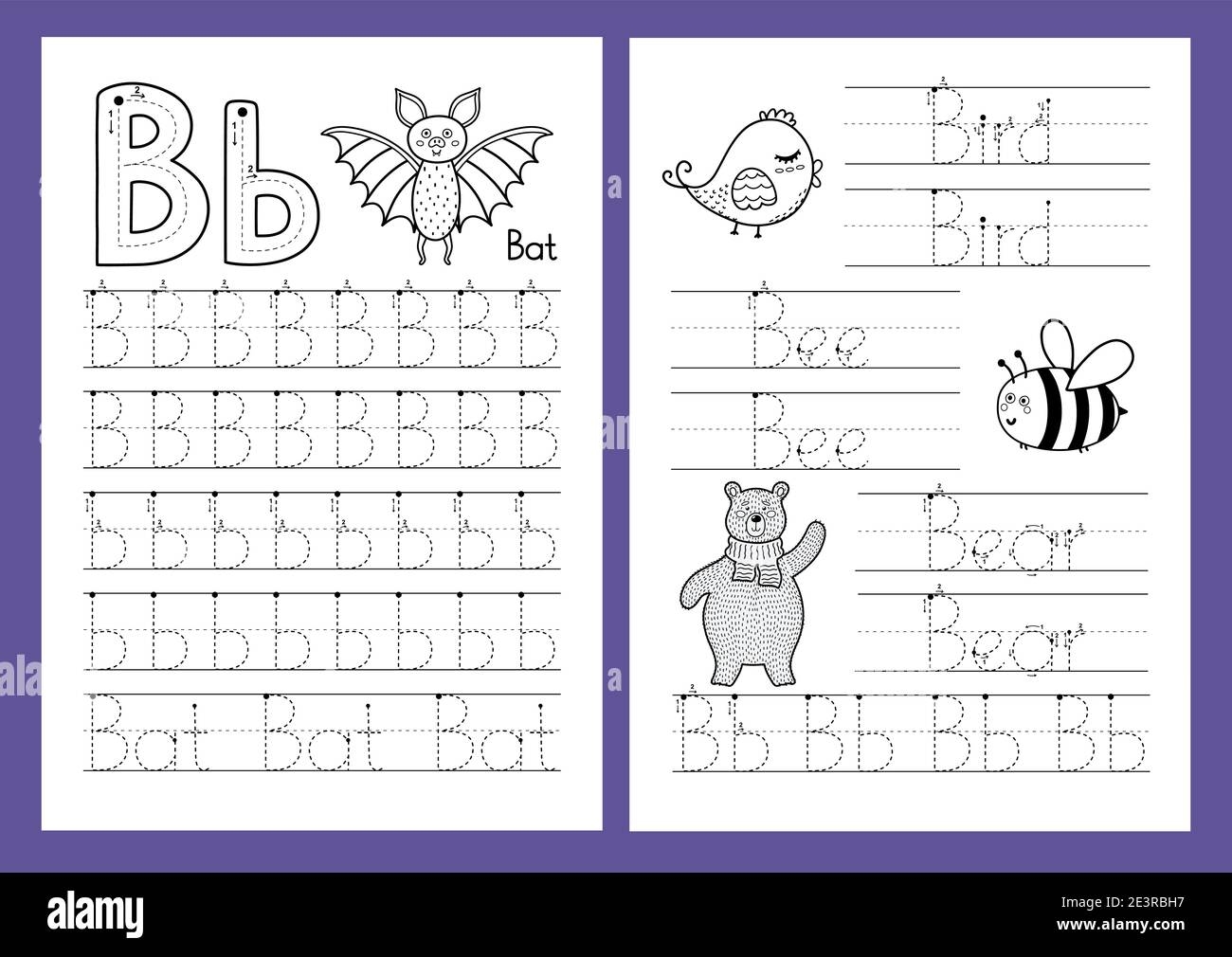 Letter B Tracing Hi res Stock Photography And Images Alamy