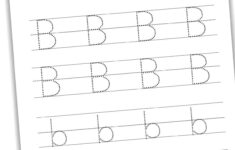 Letter B Tracing Worksheets Printable Nature Inspired Learning
