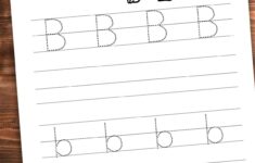 Letter B Tracing Worksheets Printable Nature Inspired Learning