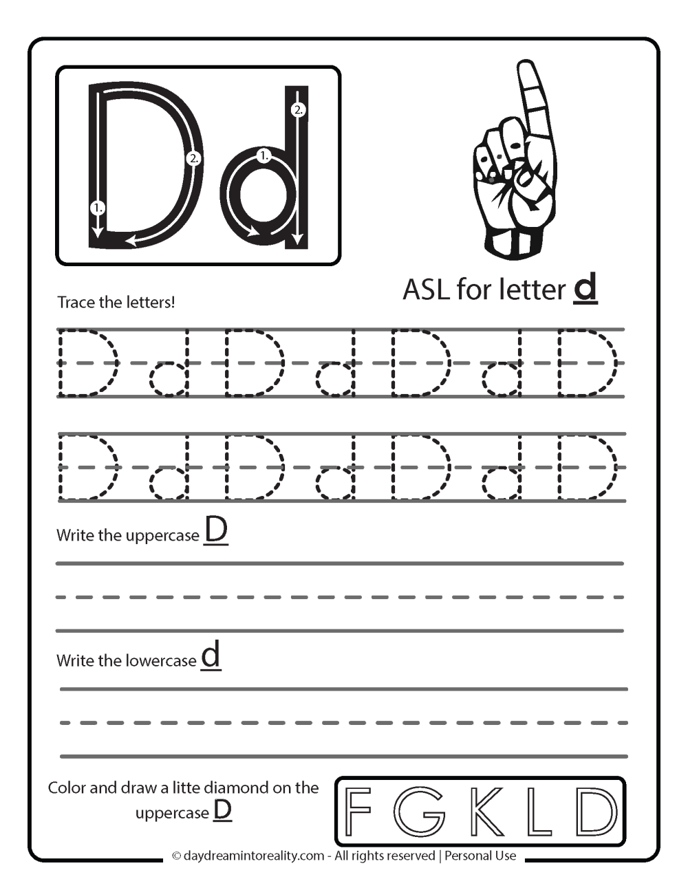 Letter D Worksheets 55 Free PDF Printables Daydream Into Reality
