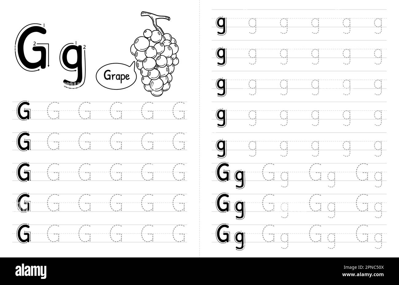 Letter Gg Tracing Worksheet Printables