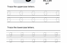 Letter G Tracing Worksheets For Toddlers And Preschool Children