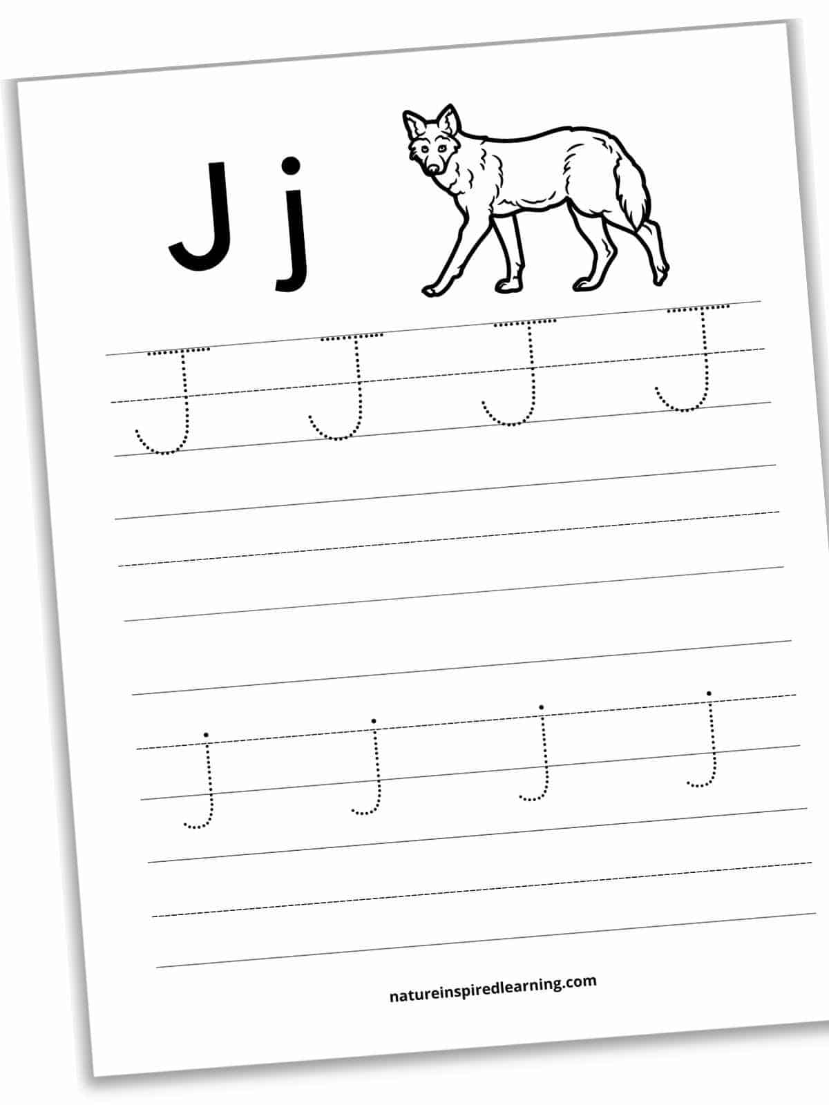 Letter J Tracing Worksheets Free Nature Inspired Learning