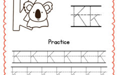 Letter K Tracing Worksheets For Preschool