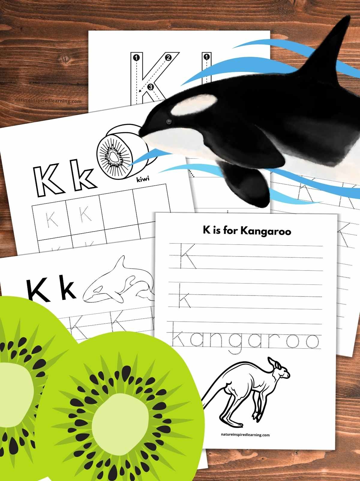 Letter K Tracing Worksheets Nature Inspired Learning