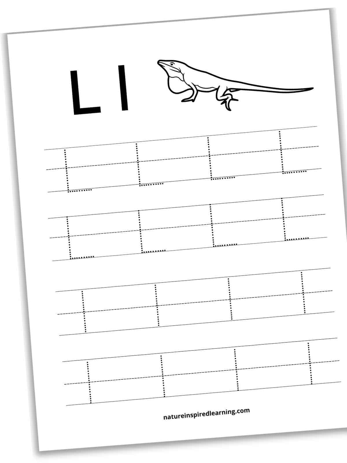 Letter L Tracing Worksheets Free Nature Inspired Learning
