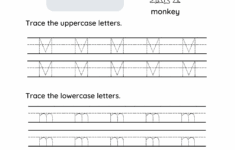 Letter M Tracing Worksheets For Toddlers And Preschool Children