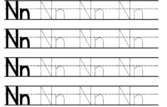 Letter N Tracing Worksheet Free Printables Teach Prints