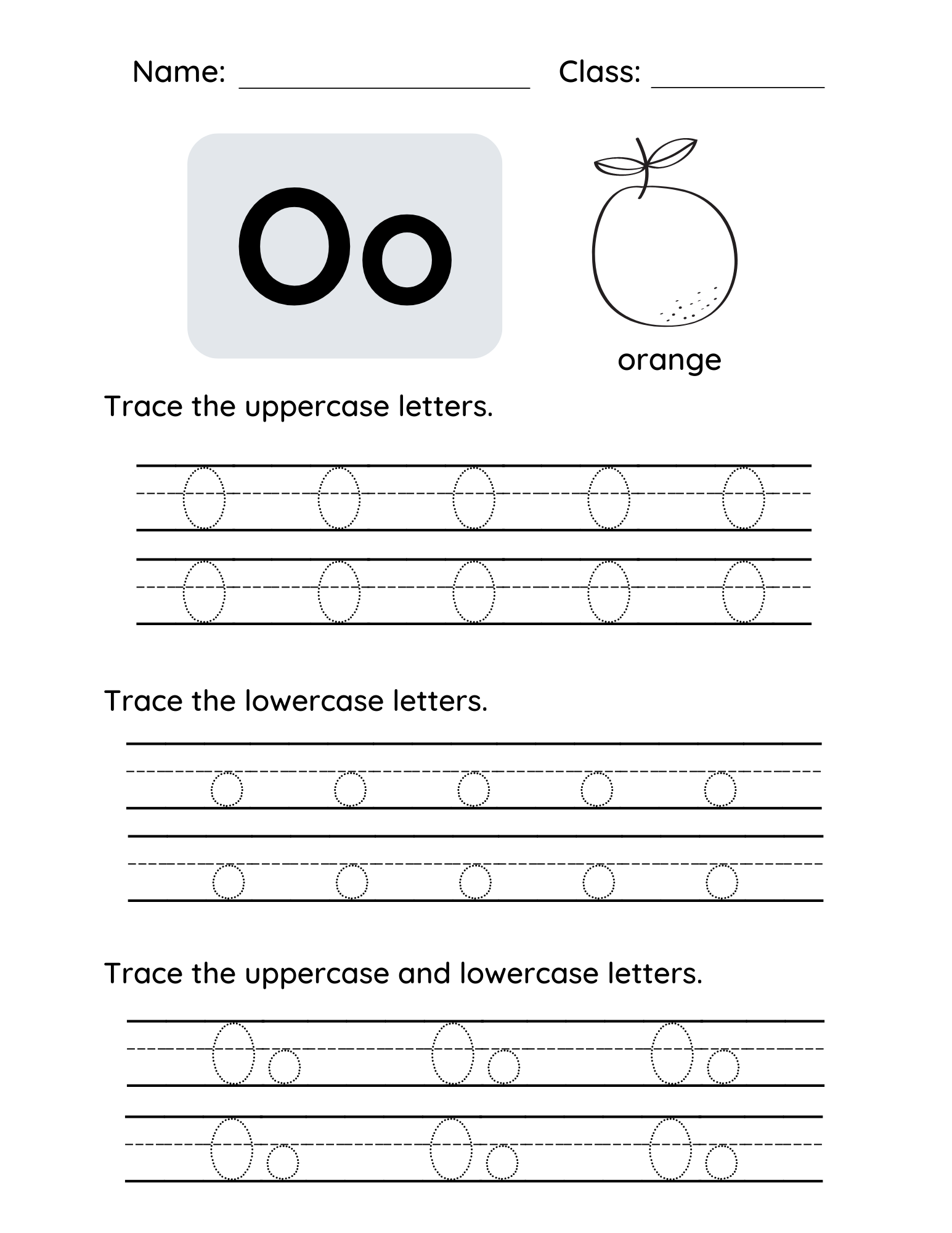 Preschool Letter Trace Worksheet Printables