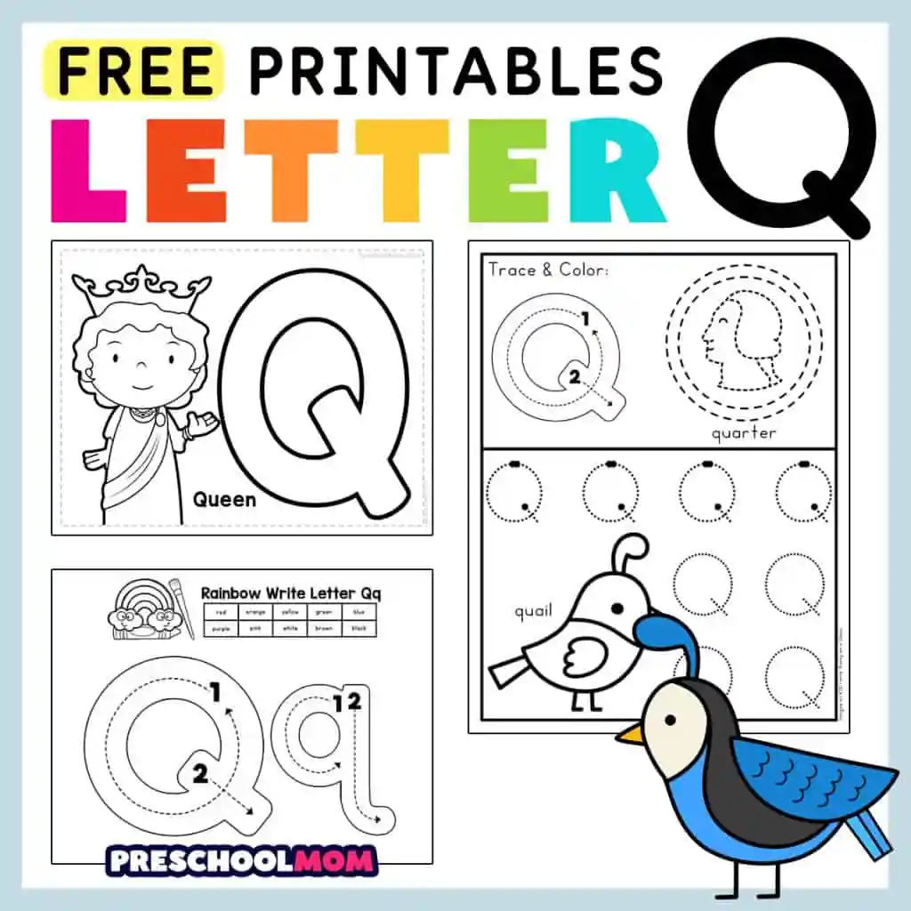 Tracing Letter Q Worksheets For Preschool