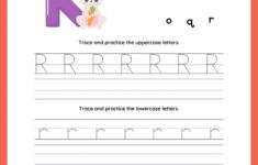 Letter R Tracing Worksheets For Preschool