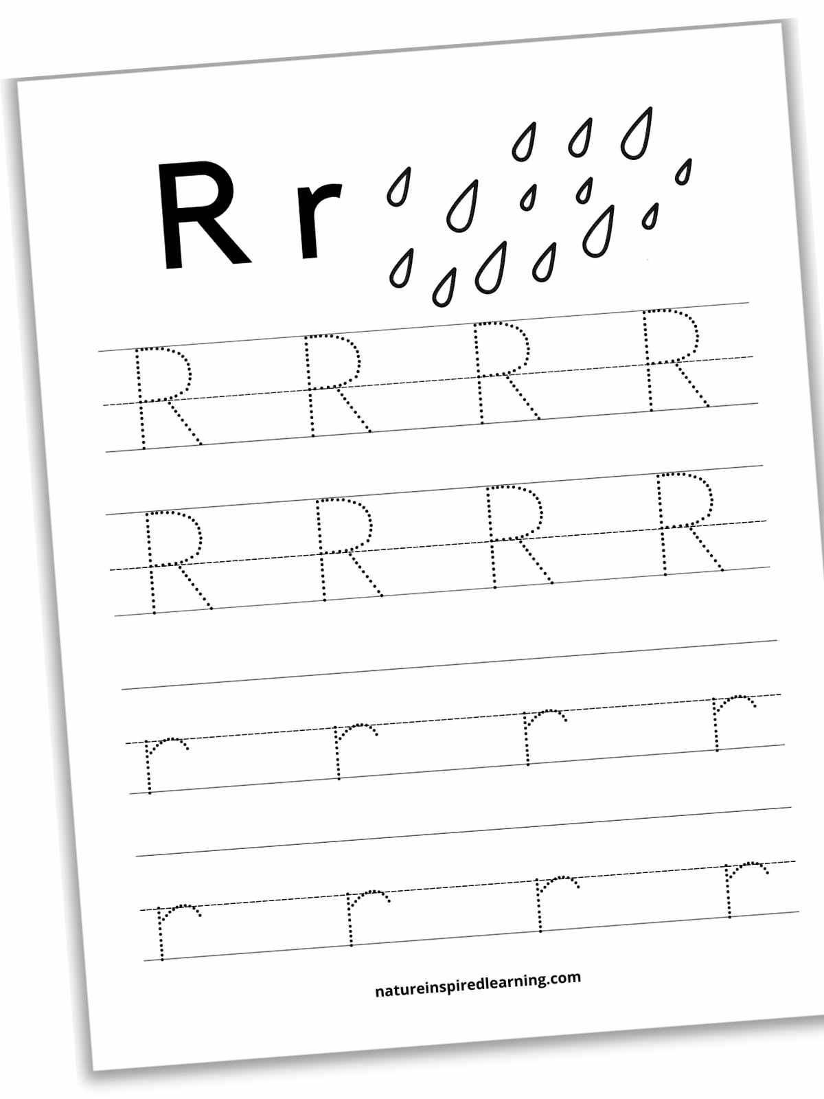 Letter R Tracing Worksheets Free Nature Inspired Learning