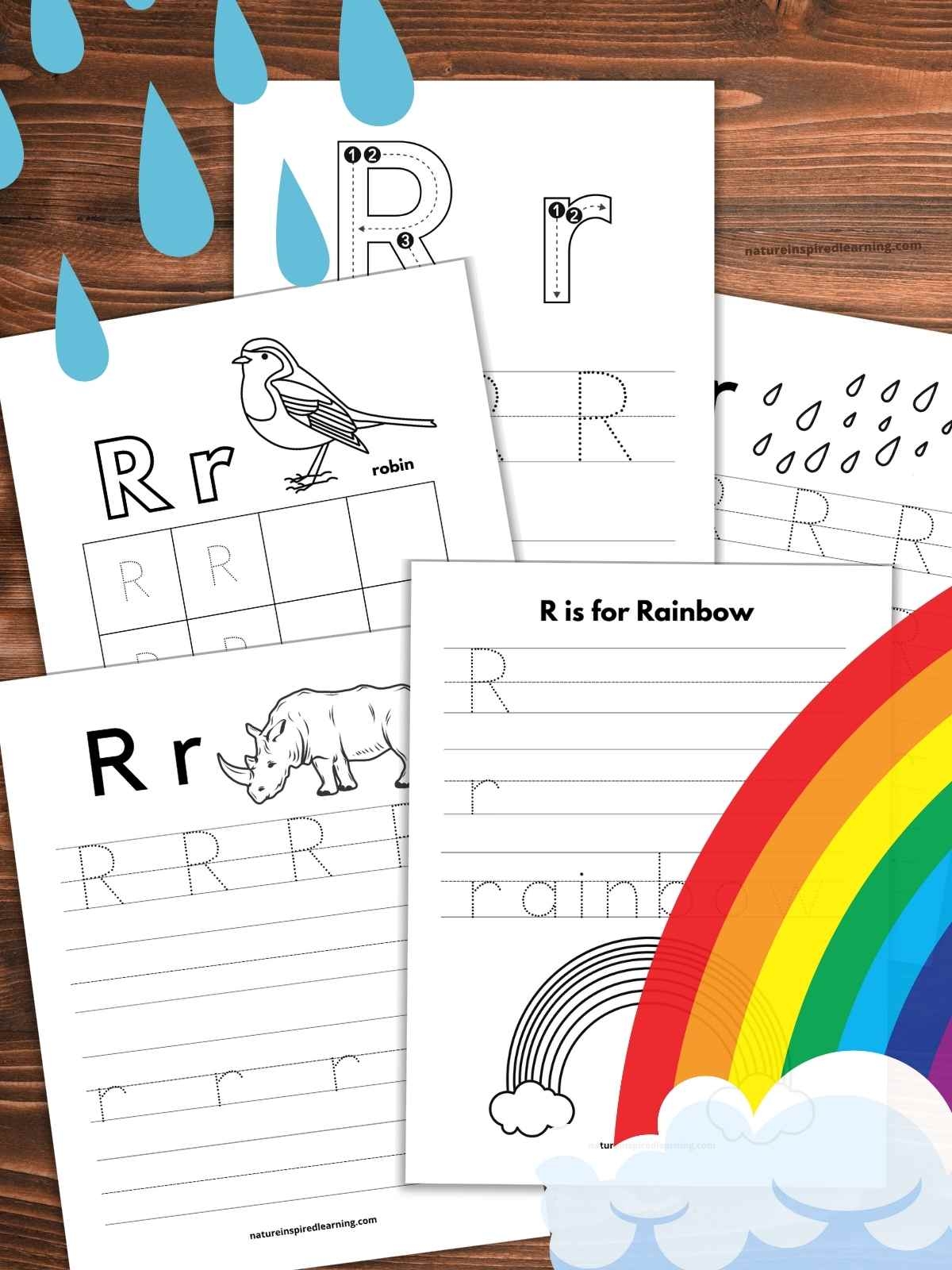 Letter R Tracing Worksheets Free Nature Inspired Learning