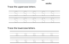 Letter S Tracing Worksheets For Toddlers And Preschool Children