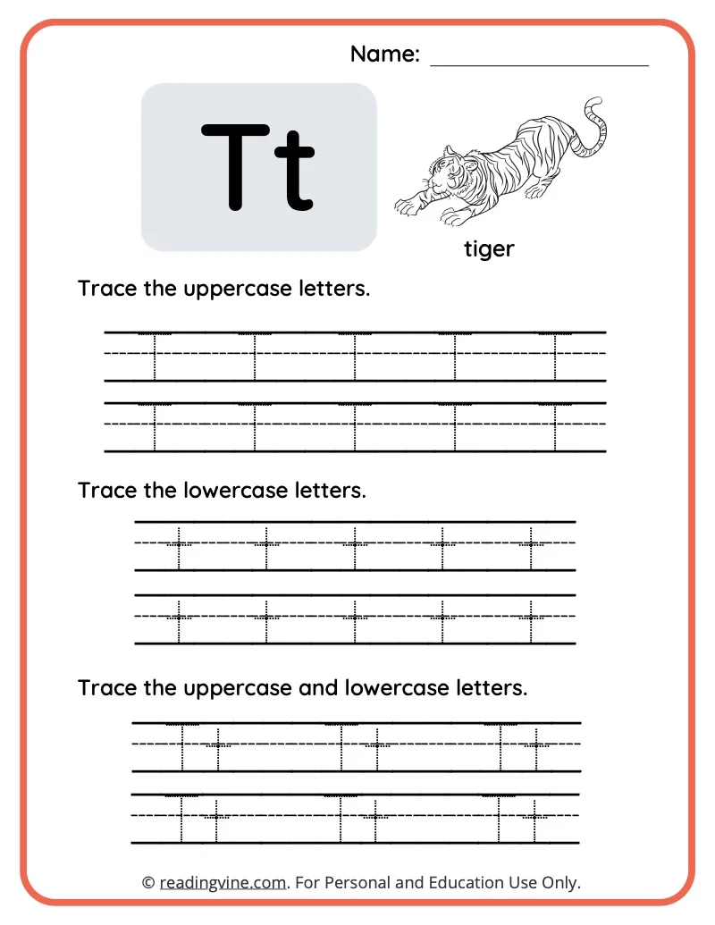 Letter T Worksheets For Preschool Free Printable