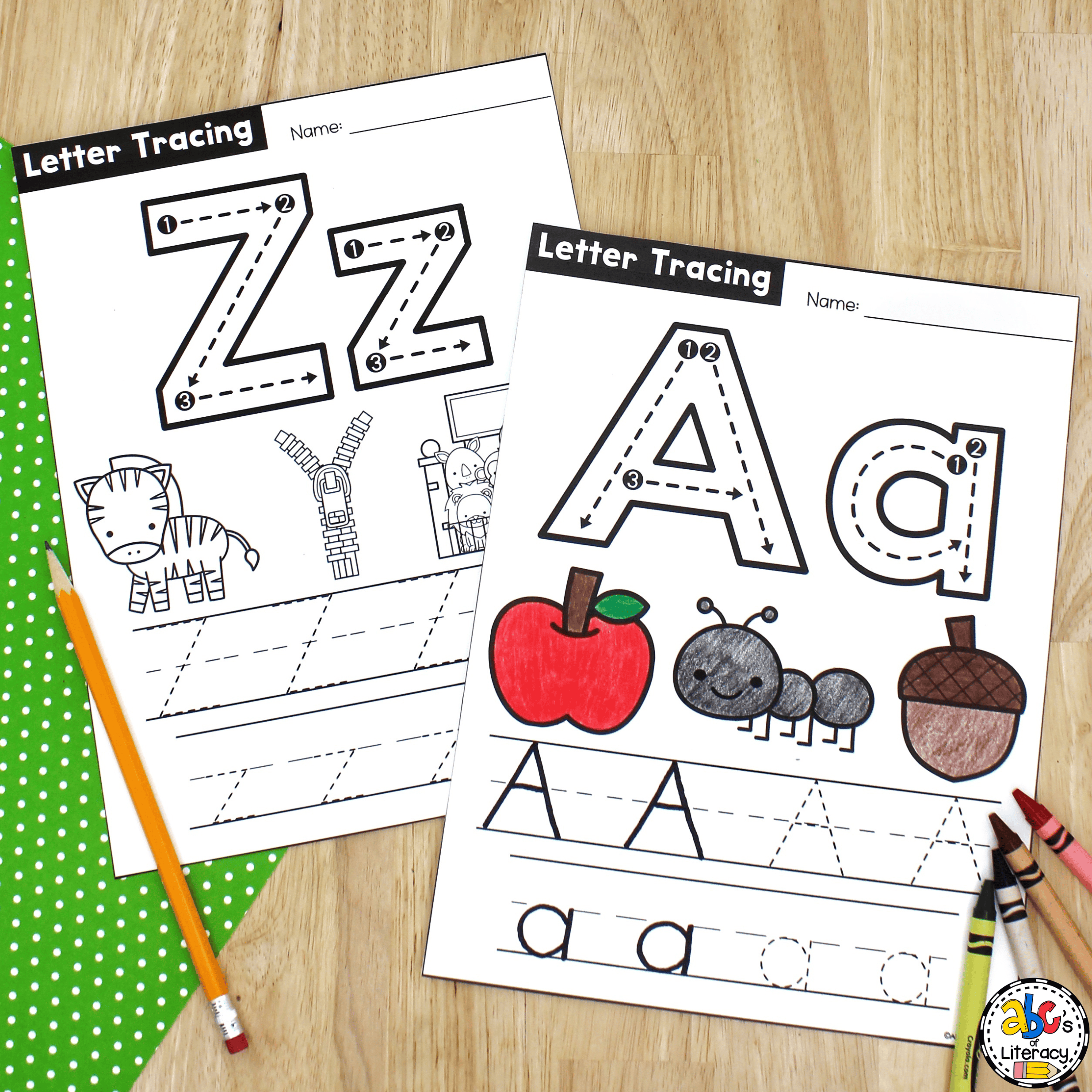 Letter Tracing Worksheet For Pre-K Printables